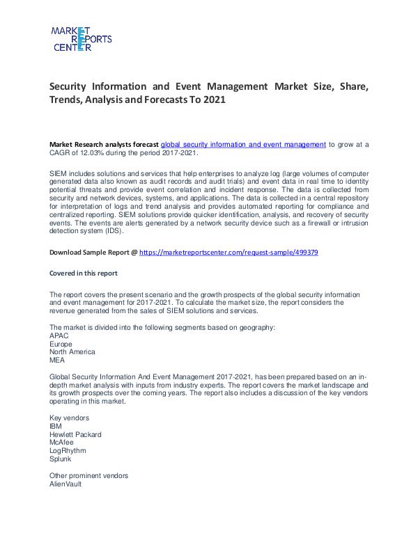 Security Information and Event Management Market Growth and Trends Security Information and Event Management Market