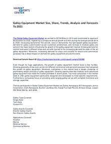 Galley Equipment  Market Growth, Trends, Price and Forecasts To 2021