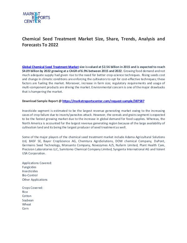 Chemical Seed Treatment Market Size, Share and Forecasts 2021 Chemical Seed Treatment Market
