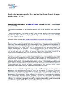 Application Management Services Market Trends, Growth and Forecast