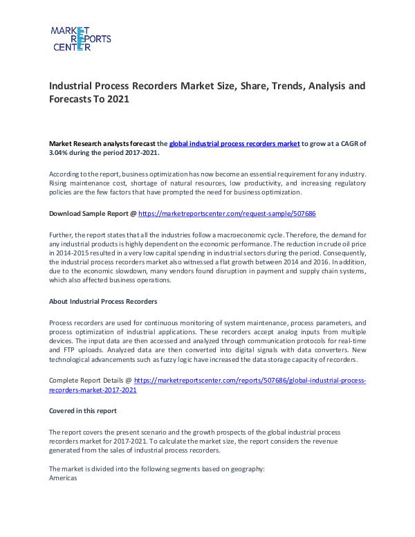 Industrial Process Recorders Market Research Report Analysis To 2021 Industrial Process Recorders Market