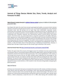 Internet of Things Devices Market Research Report Analysis To 2021