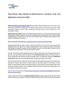Food Flavors Sales Market Size, Production, Gross Margin and Forecast