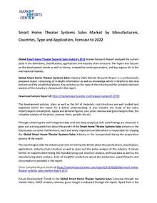 Smart Home Theater Systems Sales Market Size, Production, Gross Margi