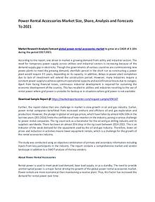 Power Rental Accessories Market Report Analysis to 2021