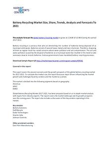 Battery Recycling Market Trends, Growth, Price, Demand and Forecasts