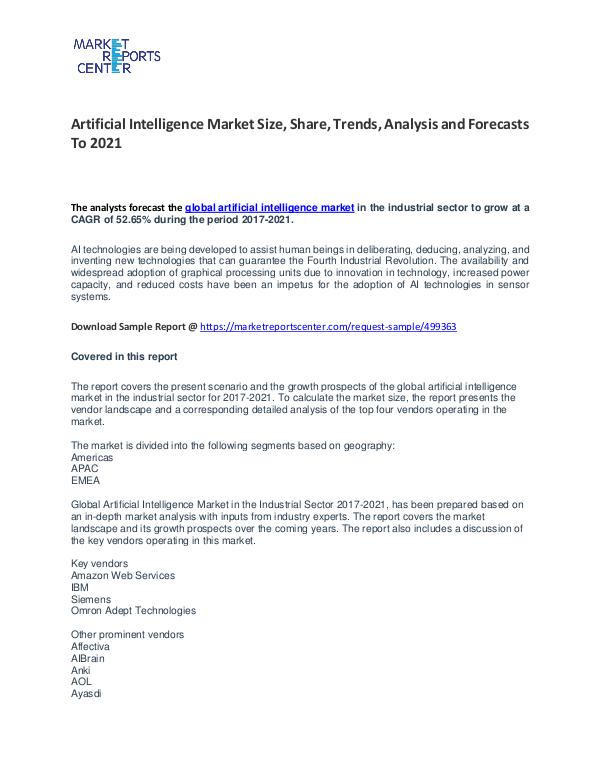 Artificial Intelligence Market Size, Share, Trends and Forecast Artificial Intelligence Market