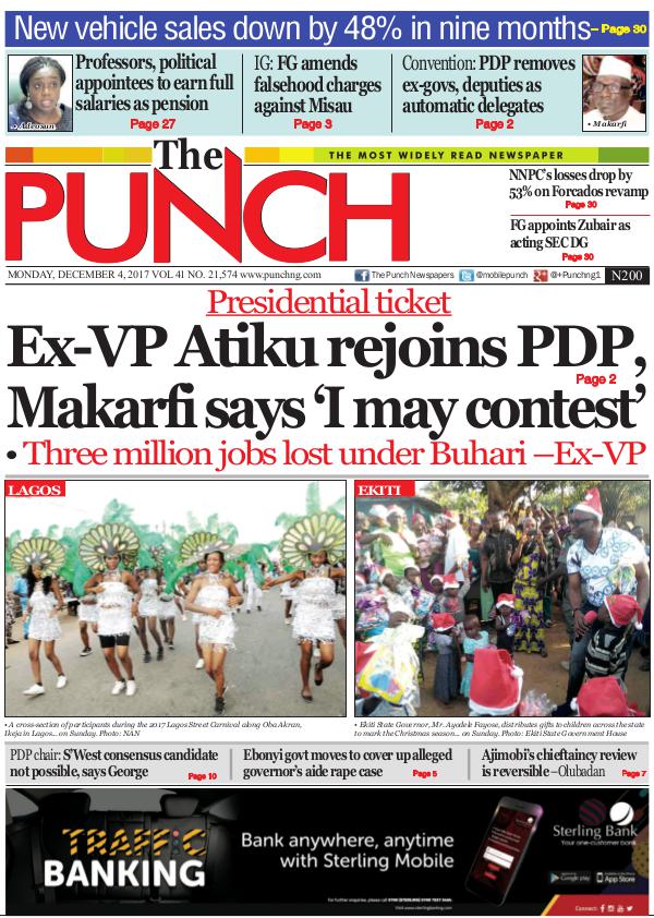 Epunchng - Most read newspaper in Nigeria Dec 4 2017