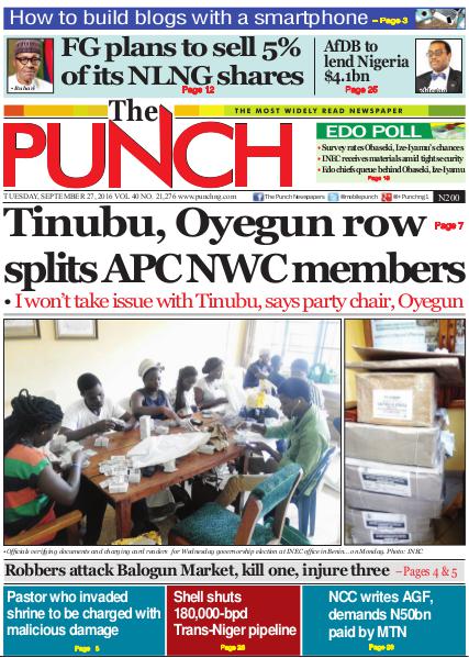 Epunchng - Most read newspaper in Nigeria 27/09/2016