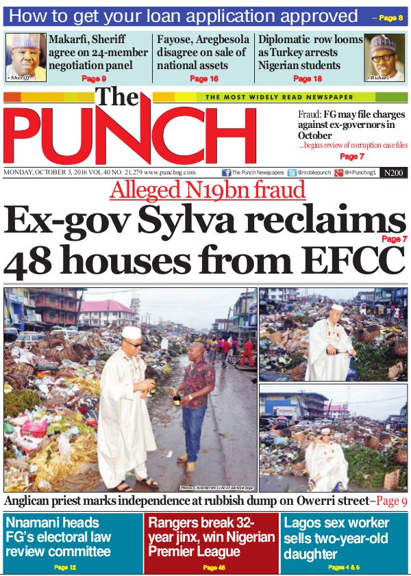 Epunchng - Most read newspaper in Nigeria 3rd October 2016