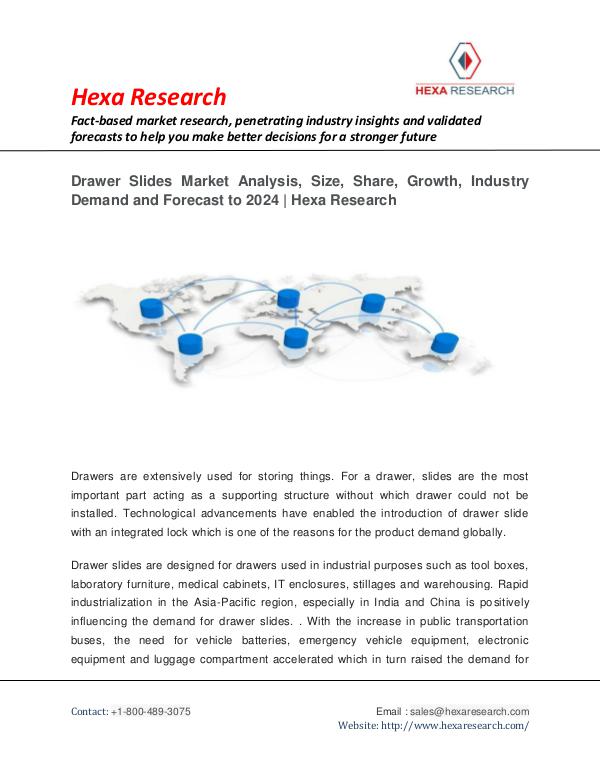 Technology Market Analysis Drawer Slides Market Size, Share | Industry Report