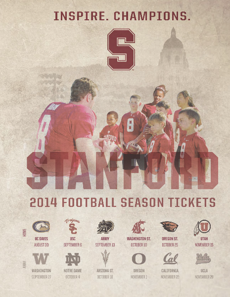 2014 Stanford Football Season Ticket Holder Booklet 2014 Season