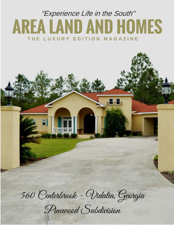 Area Land & Homes Magazine For Sale 560 Centerbrook Vidalia Georgia Luxury Edition 560 Centerbrook Vidalia Georgia