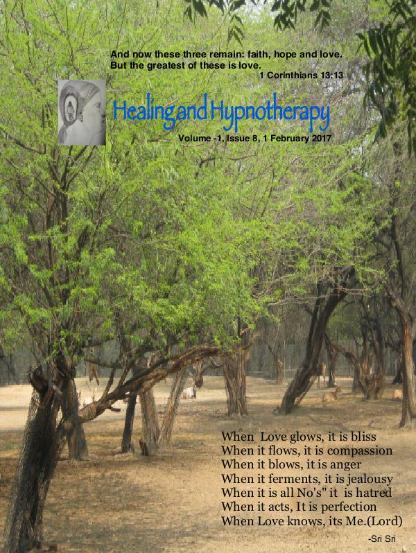 Healing and Hypnotherapy Volume 1, Issue 8, (1 February 2017)