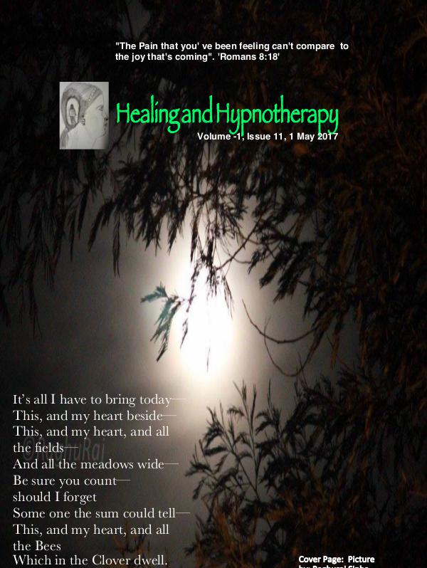 Healing and Hypnotherapy Volume 1, Issue 11, (1 May 2017)