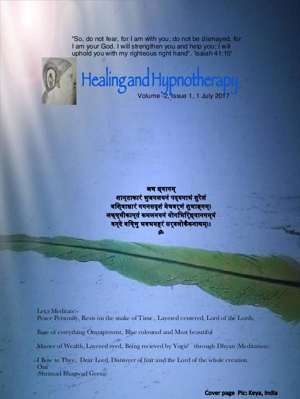 Healing and Hypnotherapy Volume 2, Issue 1, (July 1, 2017)
