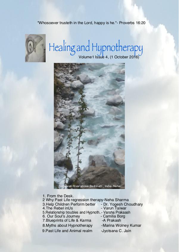 Healing and Hypnotherapy Volume 1 Issue 4, (I October 2016)