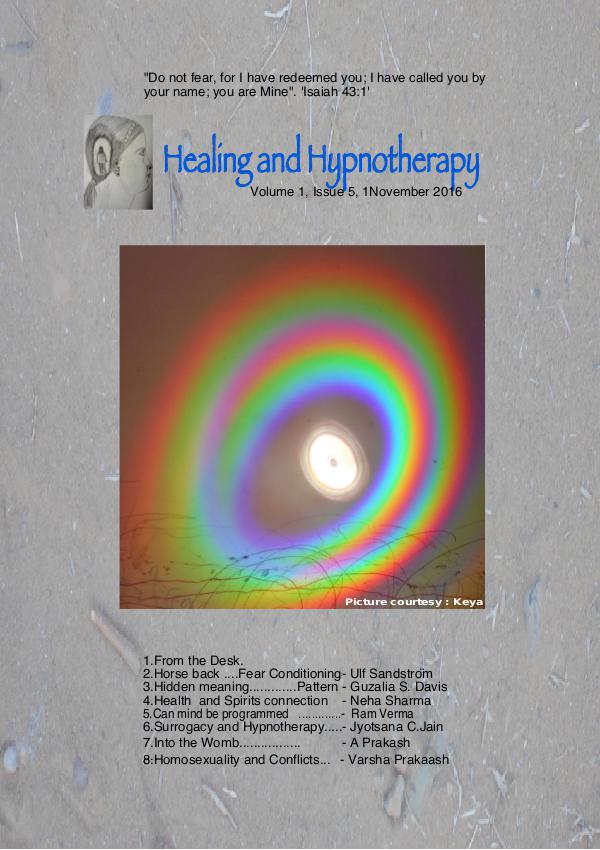 Healing and Hypnotherapy Volume 1 Issue 5, (I November 2016)
