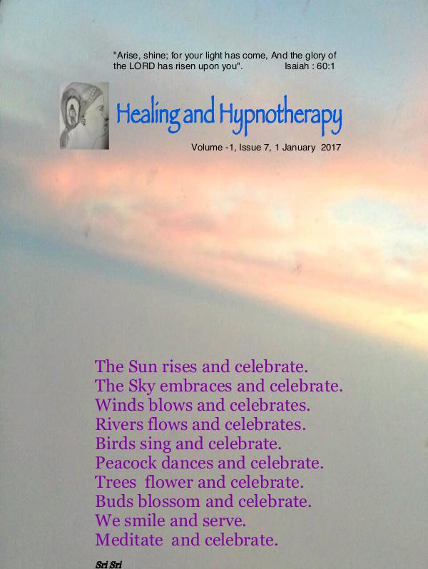 Healing and Hypnotherapy Volume -1, Issue 7, 1 January 2017
