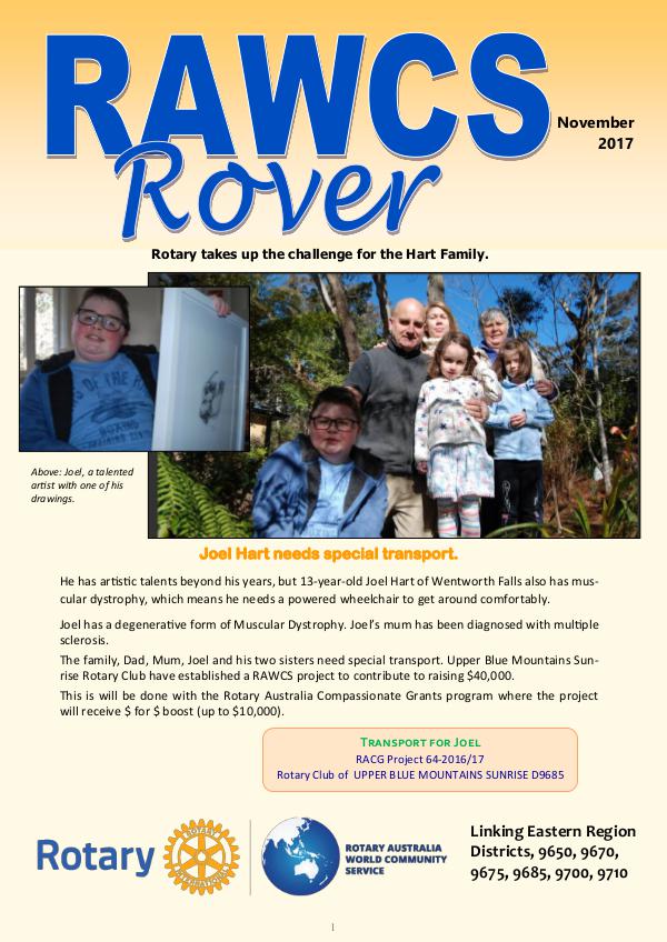 RAWCS Rover Nov 2017 15 November RAWCS Rover