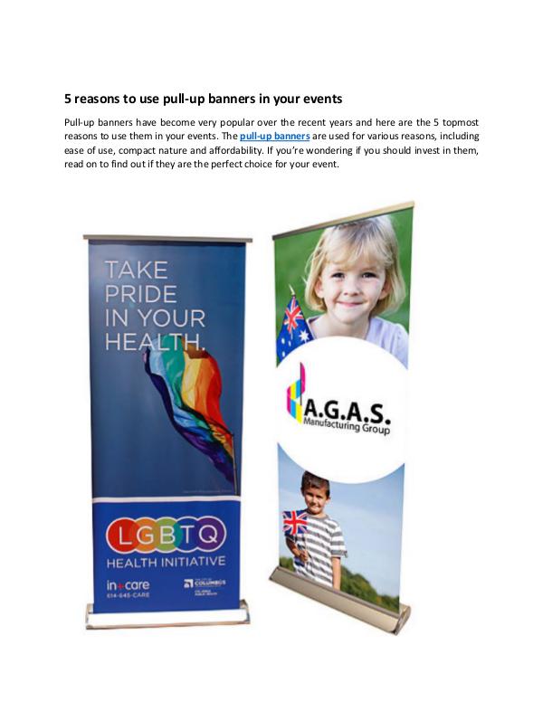 5 reasons to use pull-up banners in your events 5 reasons to use pull ...