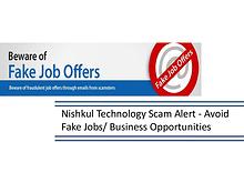Nishkul Technology Scam Alert - Avoid Fake Jobs & Business Opportunit