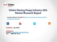 Global Dosing Pump Market Production and Application in 2016 Report