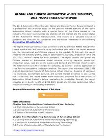 Automotive Wheel Market in Global and China Industry Forecasts 2021