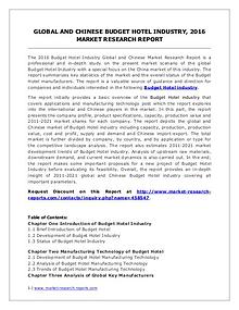 Budget Hotel Market Revenue and Growth Rate Forecasts to 2021