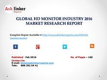 HD Monitor Market Shares for Global Industry 2016 Analysis Report