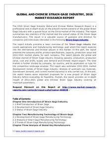 Global Strain Gage Market Analysis and Industry Forecasts to 2020