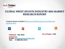 Wrist Splints Market Chain Structure Analysis and Forecasts to 2020