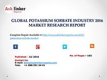 Potassium Sorbate Market Share, Policy, Plan and Forecasts to 2020