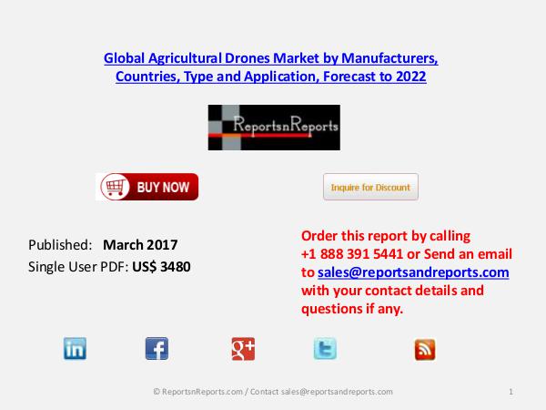 Outlook of Agricultural Drones Market Report During 2017-2022 March 2017