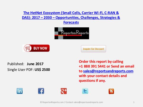 HetNet Ecosystem (Small Cells, Carrier Wi-Fi, C-RAN & DAS) June 2017
