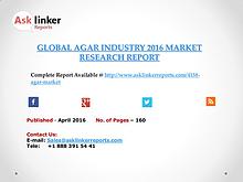 Global Agar Market 2016-2020 Report