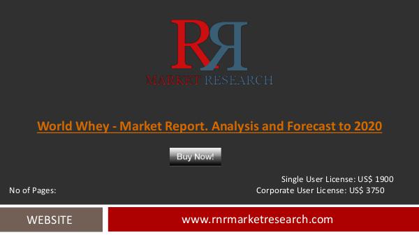 Global Whey Market Report - Analysis, Trends & Forecast 2016-2020 Sep 2016