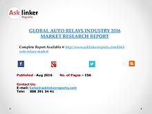 Global Auto Relays Market 2016-2020 Report