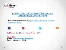 Battery Acid market share and applications forecasts to 2020