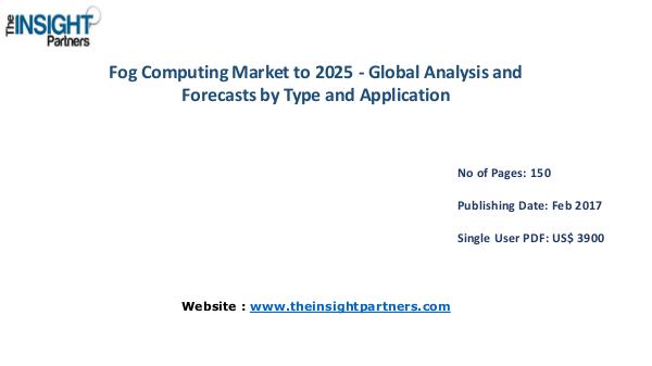 Research Analysis on Fog Computing Market 2016-2025 Research Analysis on Fog Computing Market 2016-202