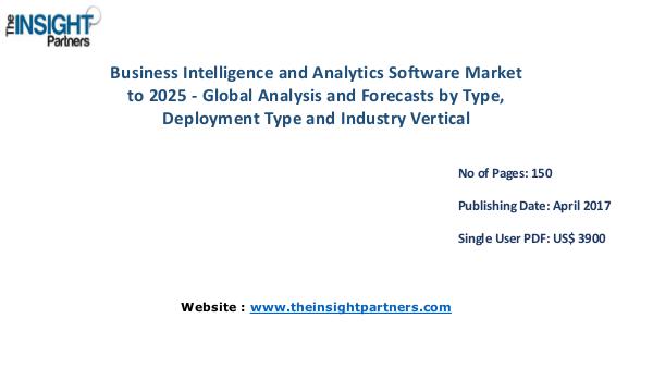 Business Intelligence and Analytics Software Market to 2025 Business Intelligence and Analytics Software Marke