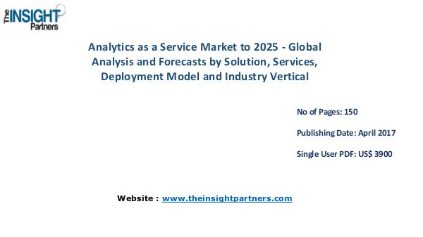 Analytics as a Service Market - Global Forecast & Trends to 2025 Analytics as a Service Market - Global Forecast