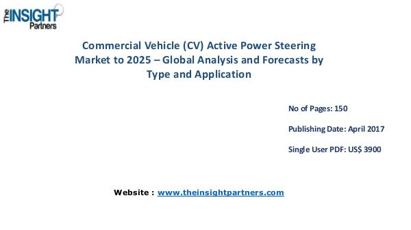 Commercial Vehicle (CV) Active Power Steering Market to 2025 Commercial Vehicle (CV) Active Power Steering Mark