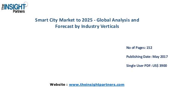 Smart Cities Market is estimated to reach US$ 3651.49 Bn by 2025 Smart City Market to 2025
