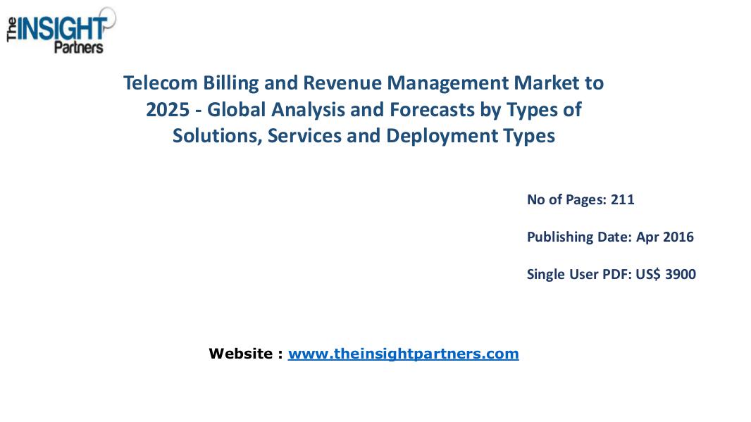 Telecom Billing and Revenue Management Market is set to grow at a CAG Telecom Billing and Revenue Management Market