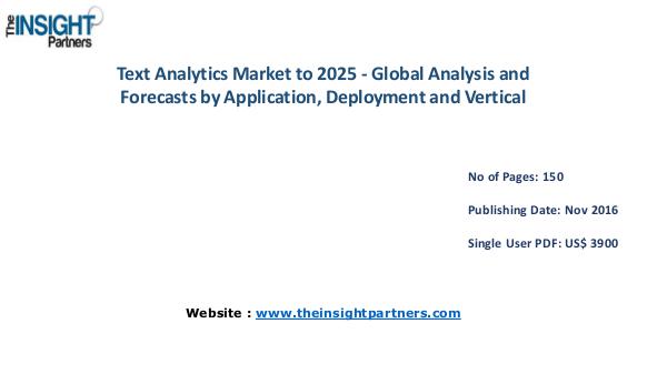 Text Analytics Market Trends, Business Strategies and Opportunities 2 Text Analytics Market Trends, Business Strategies