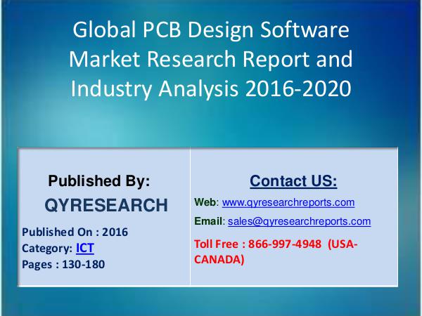 Research Report Global PCB Design Software Industry 2017, Research
