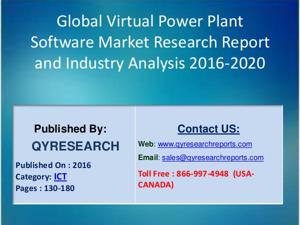 Research Report Global Virtual Power Plant Software 2016 Market