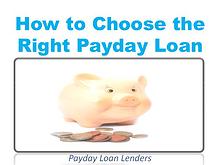 How to Choose the Right Payday Loan