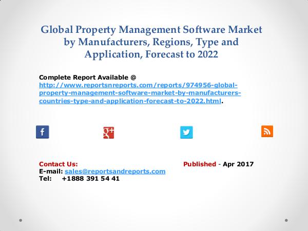 Property Management Software Market Growth and Development Overview Apr 2017